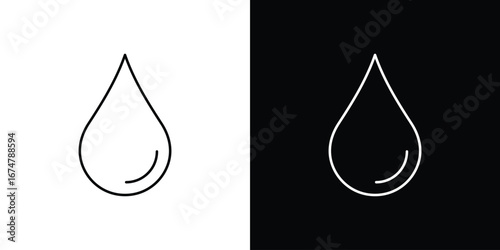 Water drop icon symbols. Simple pictograms for web sites and mobile app