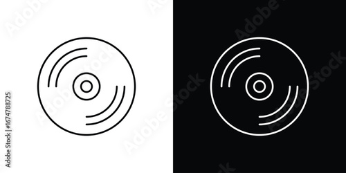 Vinyl icon symbols. Simple pictograms for web sites and mobile app
