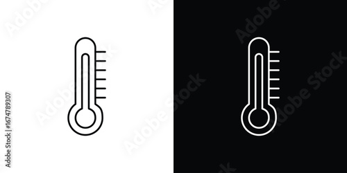 Temperature icon symbols. Simple pictograms for web sites and mobile app