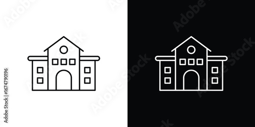 school icon symbols. Simple pictograms for web sites and mobile app