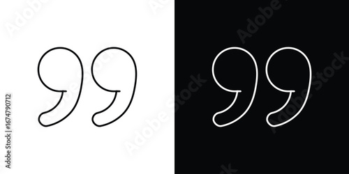 Quote right icon symbols. Simple pictograms for web sites and mobile app