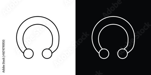 Piercing icon symbols. Simple pictograms for web sites and mobile app