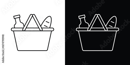 Picnic icon symbols. Simple pictograms for web sites and mobile app