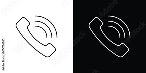 Phone call icon symbols. Simple pictograms for web sites and mobile app