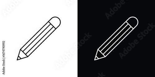 Pencil icon symbols. Simple pictograms for web sites and mobile app