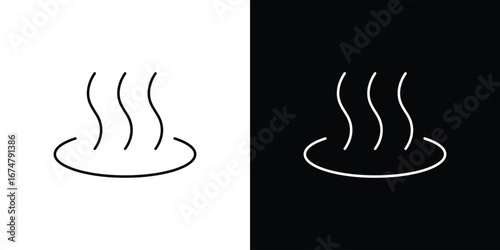Onsen icon symbols. Simple pictograms for web sites and mobile app