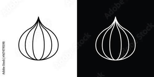Onion icon symbols. Simple pictograms for web sites and mobile app