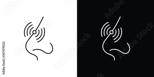 Nose pain icon symbols. Simple pictograms for web sites and mobile app