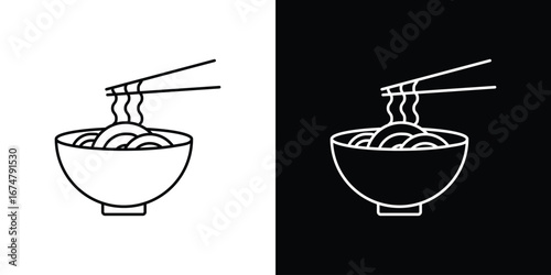 Noodles icon symbols. Simple pictograms for web sites and mobile app