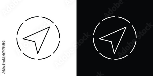 Navigation icon symbols. Simple pictograms for web sites and mobile app