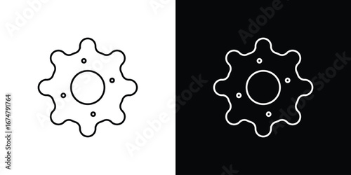 Microorganism icon symbols. Simple pictograms for web sites and mobile app