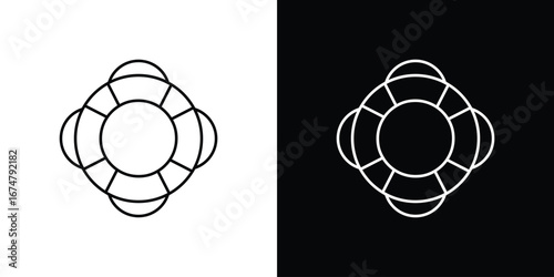 Life buoy icon symbols. Simple pictograms for web sites and mobile app