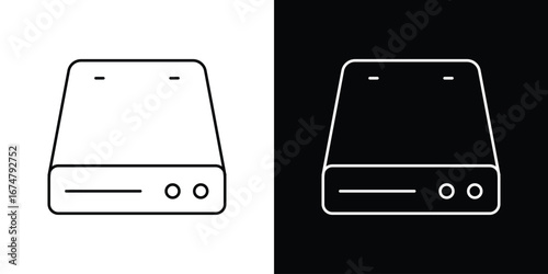 Hard Disk icon symbols. Simple pictograms for web sites and mobile app