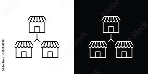 Franchise icon symbols. Simple pictograms for web sites and mobile app