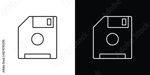 Floppy disk icon symbols. Simple pictograms for web sites and mobile app