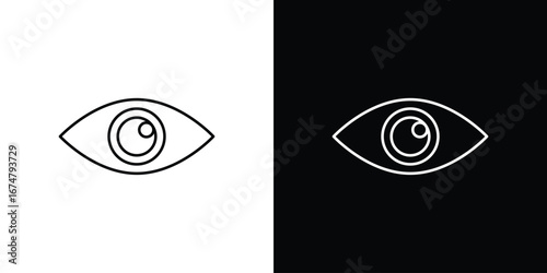 Eye icon symbols. Simple pictograms for web sites and mobile app