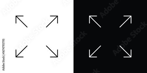 Expand arrows icon symbols. Simple pictograms for web sites and mobile app