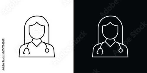 Doctor icon symbols. Simple pictograms for web sites and mobile app