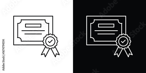 Diploma icon symbols. Simple pictograms for web sites and mobile app