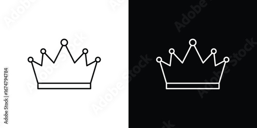 Crown icon symbols. Simple pictograms for web sites and mobile app