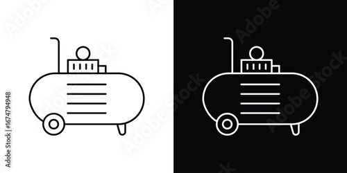 Compressor icon symbols. Simple pictograms for web sites and mobile app