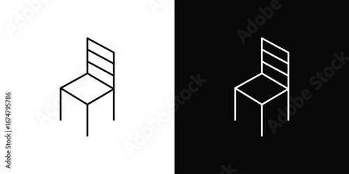 Chair icon symbols. Simple pictograms for web sites and mobile app