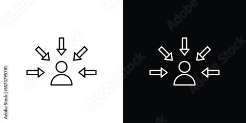 Centric consumer icon symbols. Simple pictograms for web sites and mobile app