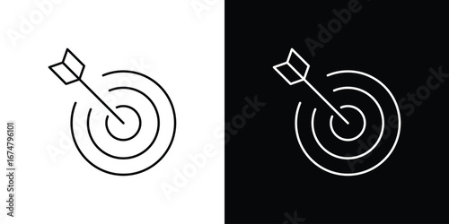Bullseye icon symbols. Simple pictograms for web sites and mobile app