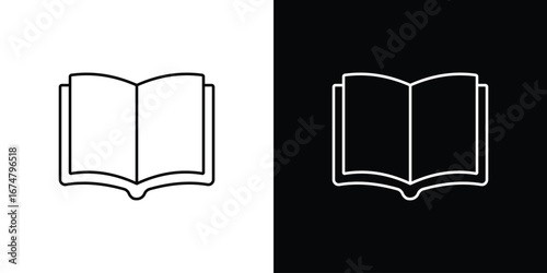 Book icon symbols. Simple pictograms for web sites and mobile app