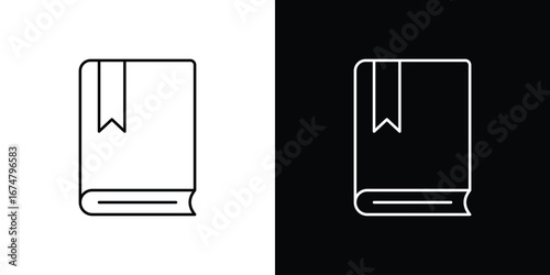 Book bookmark icon symbols. Simple pictograms for web sites and mobile app