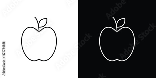Apple icon symbols. Simple pictograms for web sites and mobile app