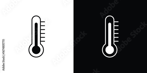 Temperature icon collection flat style - stock vector.