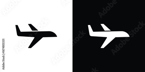 Plane icon collection flat style - stock vector.