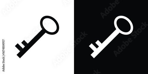 key icon collection flat style - stock vector.
