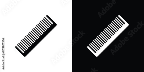 Hair brush icon collection flat style - stock vector.
