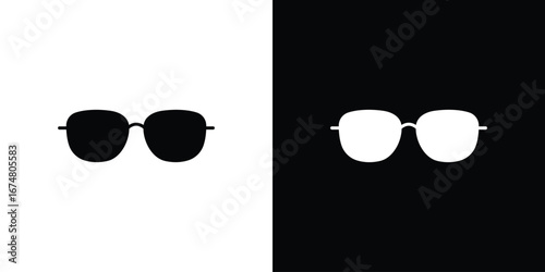 Glasses icon collection flat style - stock vector.