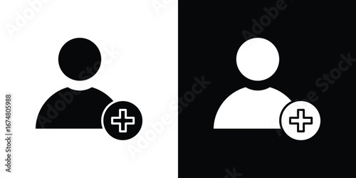 Following icon collection flat style - stock vector.