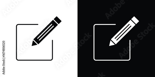 Edit icon collection flat style - stock vector.