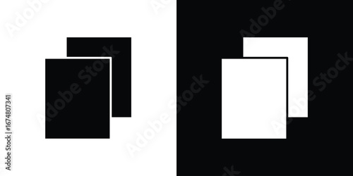 Copy icon collection flat style - stock vector.