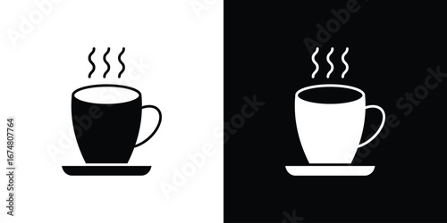 Coffee icon collection flat style - stock vector.