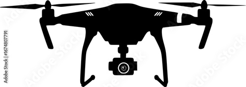 professional drone camera line art
