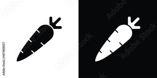 Carrot icon collection flat style - stock vector.