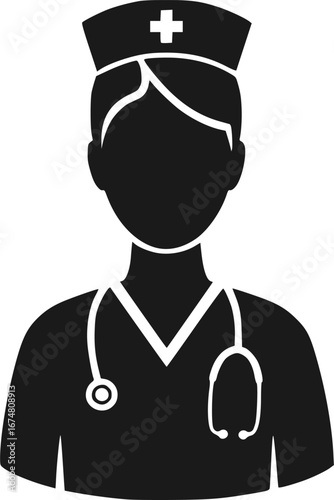 Nurse heath care professional uniform vector isolated by white background
