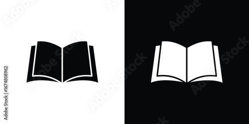 Book open icon collection flat style - stock vector.