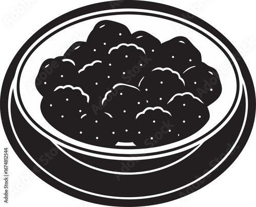 Bowl of Meatballs Icon food cuisine
