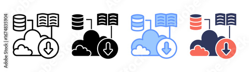 Data Mining Icon Set Multiple Style Collection