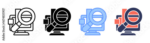 Predictive Analytics Icon Set Multiple Style Collection