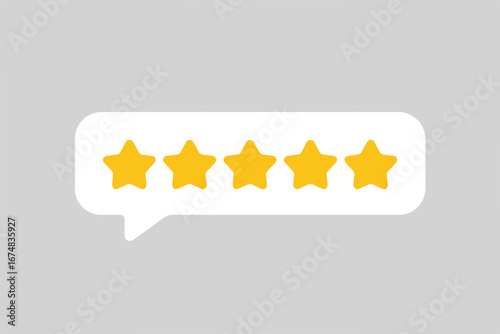 satisfaction rating vector illustration five star review speech bubble graphic quality endorsement badge ai eps jpeg png