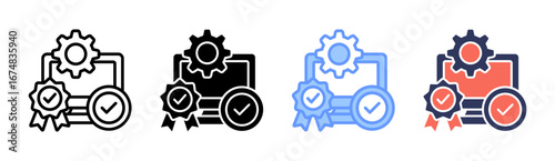 Automated Grading Icon Set Multiple Style Collection