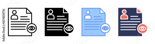 Data Privacy Icon Set Multiple Style Collection
